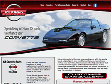 Tablet Screenshot of mirrockcorvette.com